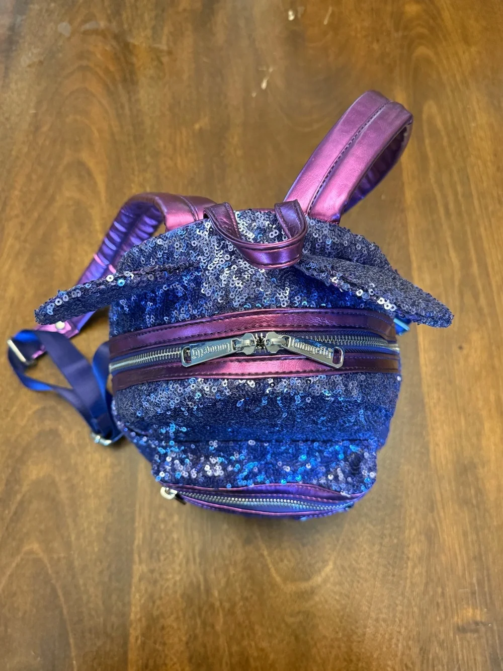 Loungefly Disney Parks Purple Potion Sequin Mini Backpack